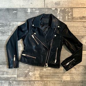 Blank NYC Leather Jacket with Rose Gold Hardware - Small